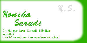 monika sarudi business card
