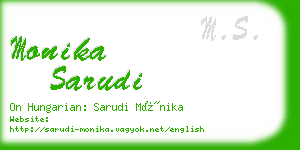 monika sarudi business card